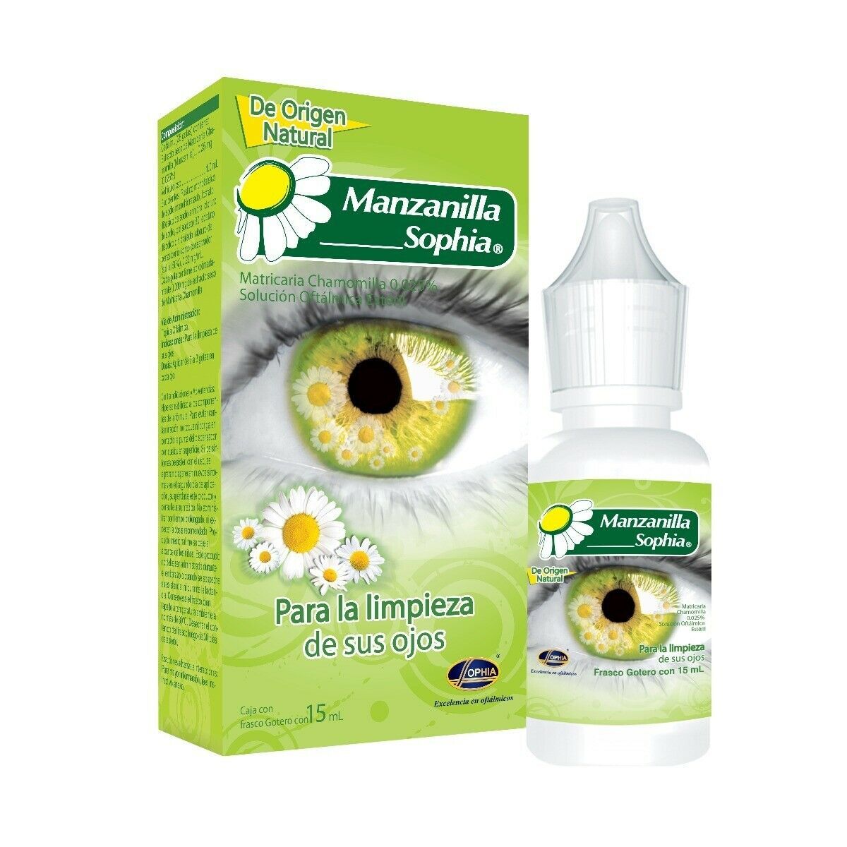 SOPHIA CHAMOMILE HERBAL EYE DROPS GOTAS MANZANILLA SOPHIA de Origen Natural 15mL Other Vision Care