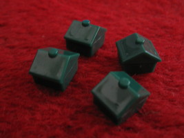 2004 Monopoly Board Game Piece: set of 4 green Houses - $1.00