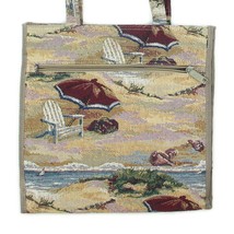 JADE Tapestry Beach Ocean Scene Double Strap Medium Tote Shoulder Hand Bag - $22.76