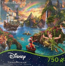 Jigsaw Puzzle, Thomas Kinkade, Disney, Peter Pan Theme, 750 Pieces, Orig Box - $14.77