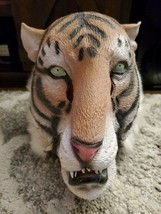 Deluxe Latex Tiger Animal Cat Adult fur Mask halloween meow roar costume cosplay - $16.34