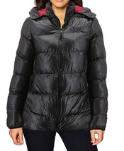 Women’s Slim Fit Lightweight Zip Insulated Packable Puffer Hooded Jacket image 2