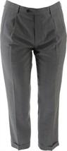 Lands' End Men's Tailored Pleated Dress Pant Light Charcoal 35 NEW 390035 - $57.40