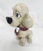 Little Paws Poodle Dog Figurine White Sculpted Pet 5.1" High Collectible image 3