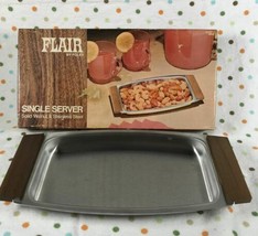 Vintage NOS Flair by Foley Single Server Solid Walnut &amp; Stainless Steel ... - $12.00