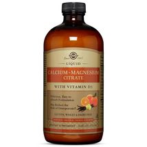Solgar Liquid Calcium Magnesium Citrate (Vitamin D3) Natural Orange-Vanilla 16oz - $32.86