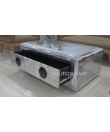NauticalMart Vintage Aviator Coffee Table Aluminium Wooden Home Office D... - $1,259.00