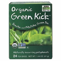 NOW Foods, Certified Organic Green Kick Tea, with Polyphenols, Premium Unblea... - $8.32