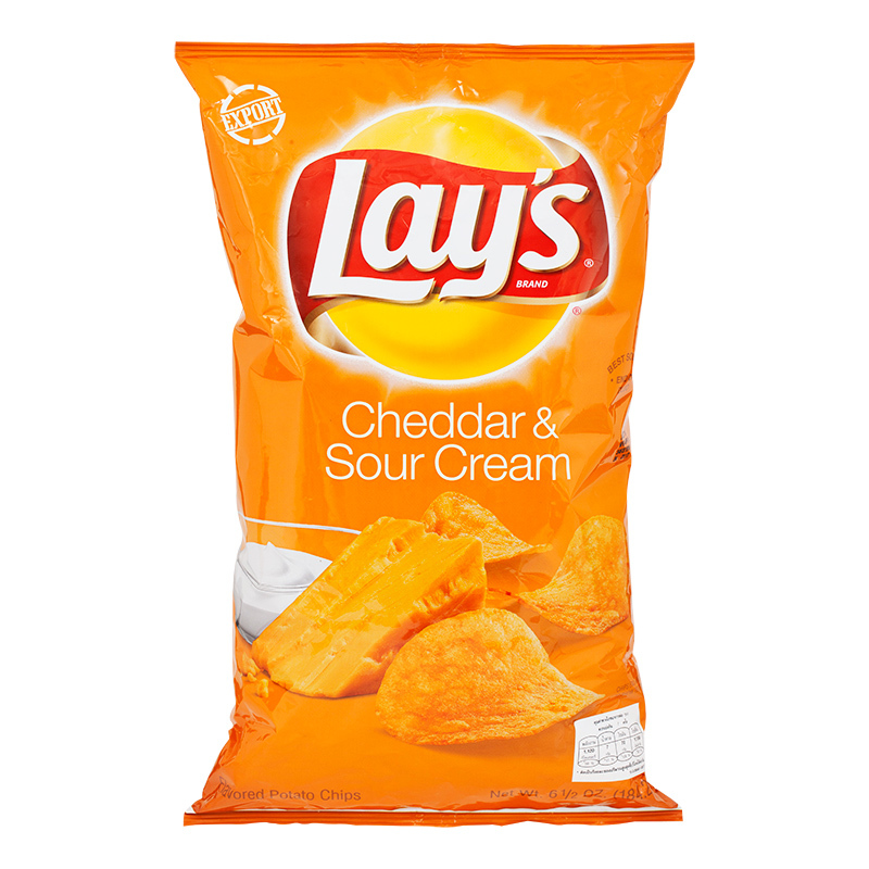 Lays Cheddar and Sour Cream potato Chip 184.2g.(Pack of 1) - Chips