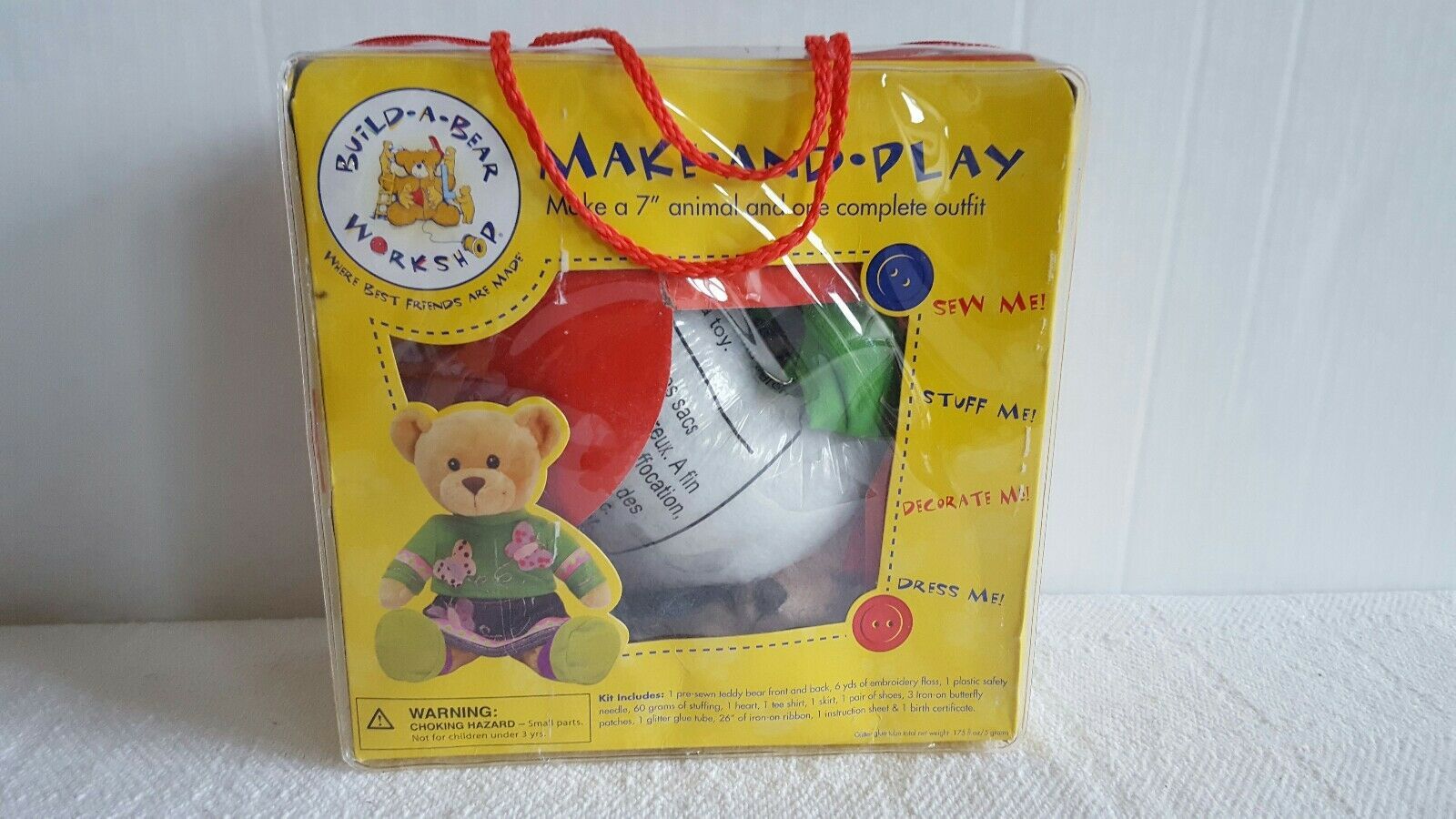 NEW Colorbok Build A Bear Kit, Sweetheart Bear Make 7" animal