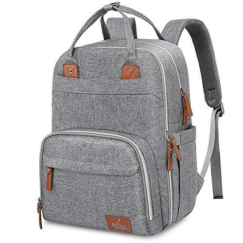 Diaper Bag Backpack, BabbleRoo Neutral Travel Back Pack for Mom & Dad ...