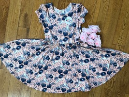 NWT Dot Dot Smile Tank Sleeveless Twirl Dress Summer Knit Blush Cactus Print