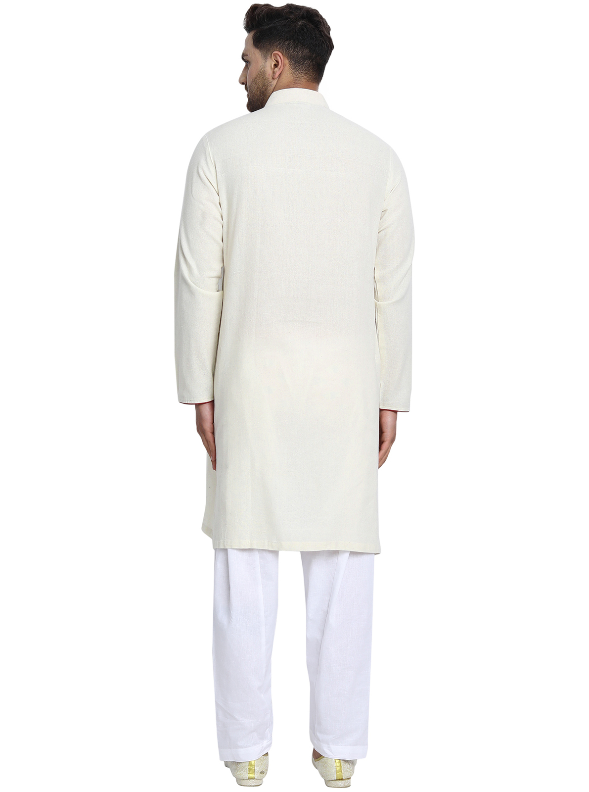 SKAVIJ Camisa Kurta Hombres Algodón Vestido Túnica Casual