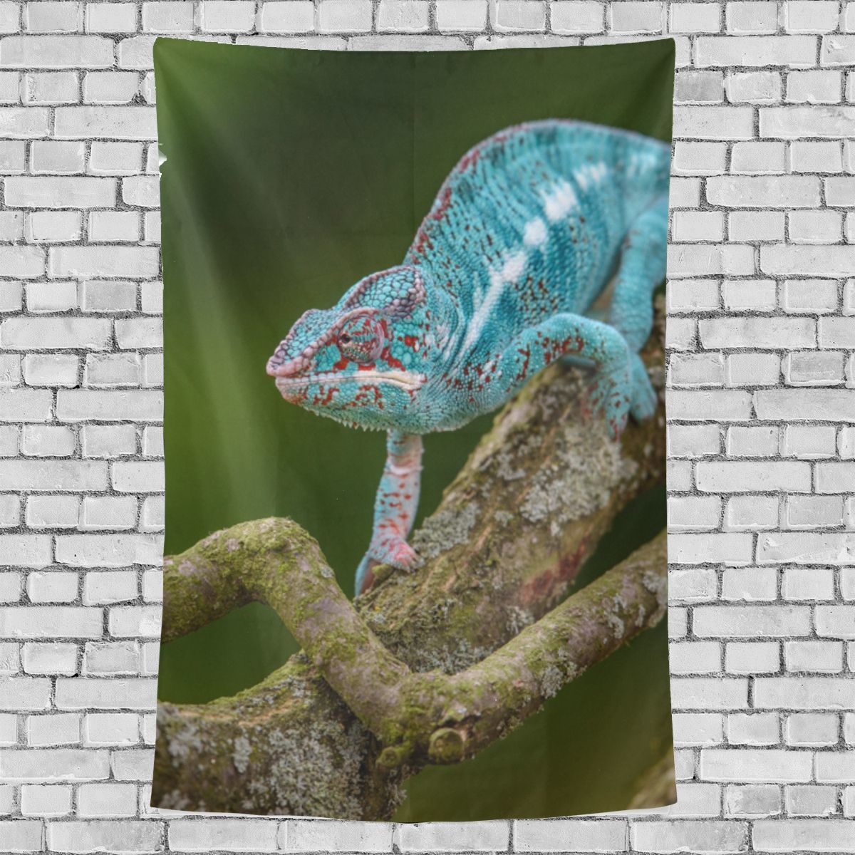 Art Decor For Walls Strange Ugly Chameleon Animal Pattern Room Tapestry ...