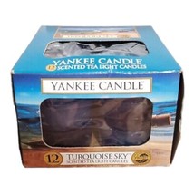 Yankee Candle Turquoise Sky 12 Scented Tea Light Candles Total Wtg. 4.2 ... - $17.82