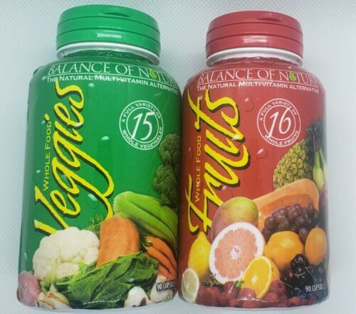 Balance of Nature Fruits and Veggies 90 Caps per Bottle (2 Bottles in Total) - Vitamins \u0026 Minerals