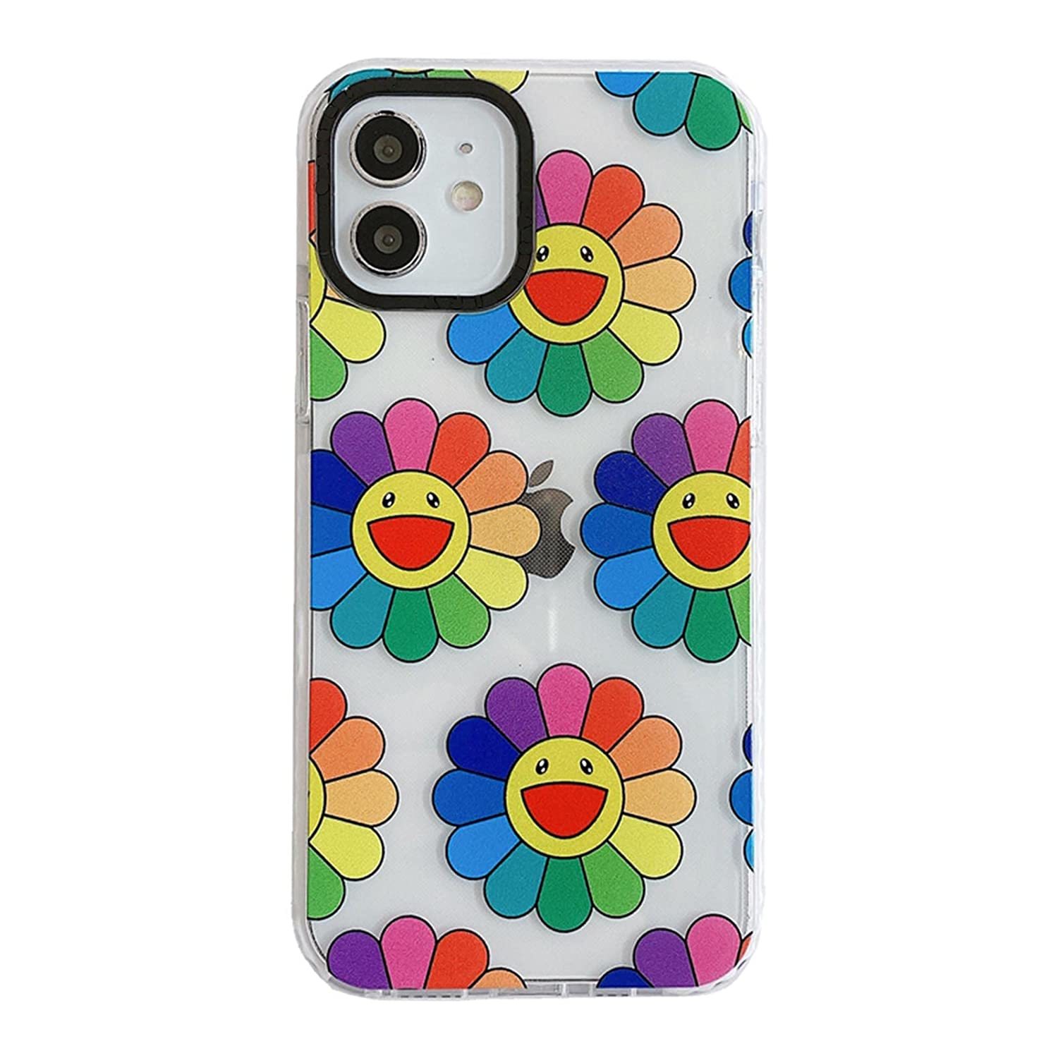 Colorful Smiley Face Sunflower Floral Flower Pattern For Iphone 11 Case Cute Rai