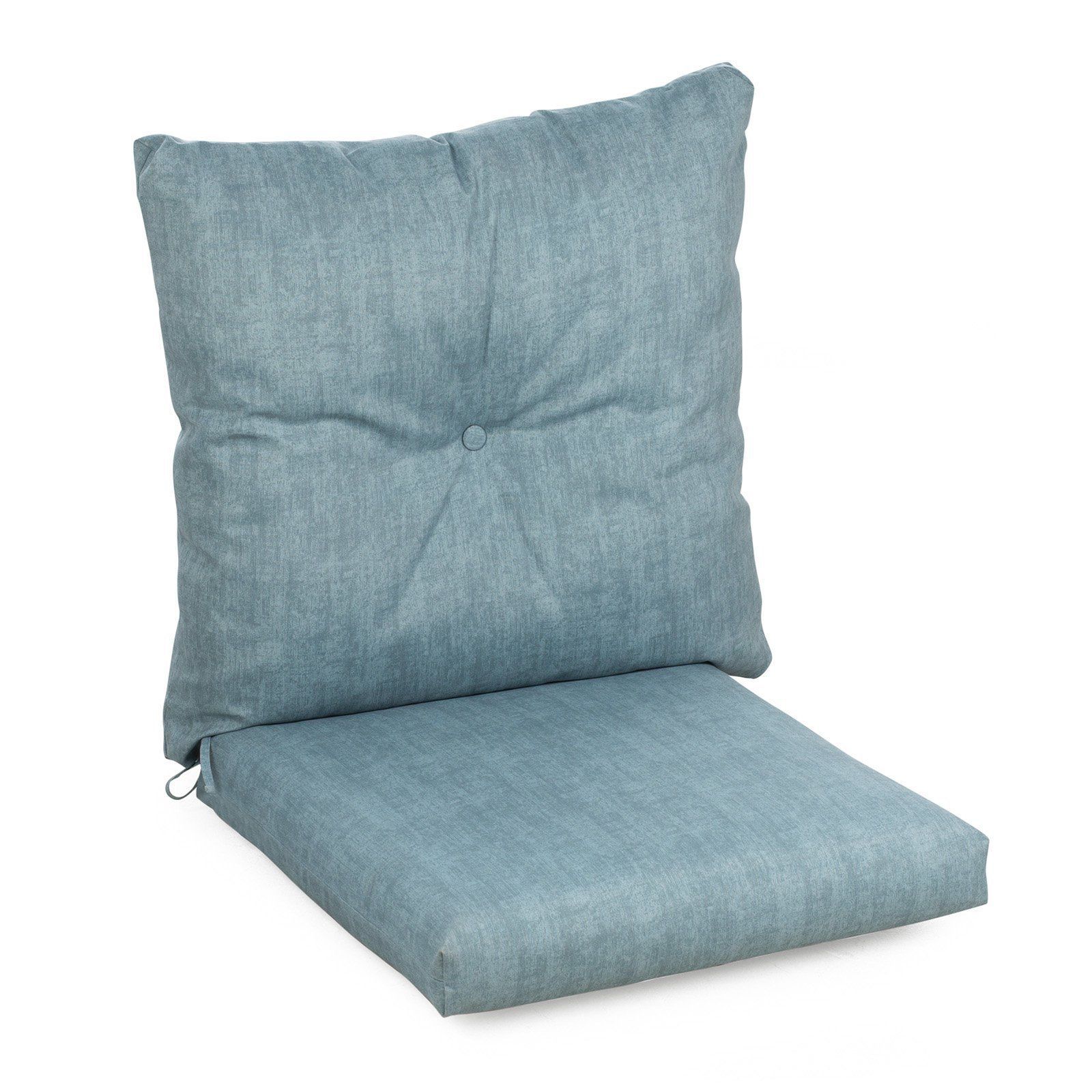 Light Blue Outdoor Patio Chair Deep Seat Cushion Set Includes Seat