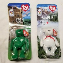 Erin The Bear 1999 & Maple the Bear 1999 WITH Errors Brand New in Packaging - $69.00