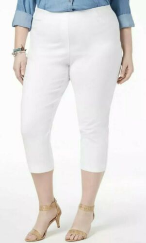 Primary image for Style & Co Womens Mid Rise Stretch Comfort Waist White Capri Pants Size 24W/3X