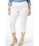 Style &amp; Co Womens Mid Rise Stretch Comfort Waist White Capri Pants Size ... - £28.82 GBP