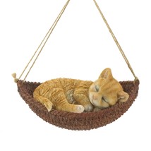 Napping Cat on Hammock Figurine - $26.84
