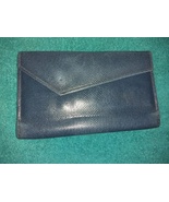 Seamon vintage women&#39;s wallet coin purse blue leather - $14.00