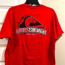 Quicksilver Honolulu Hawaii Red Black Wave Short Sleeve Tee Shirt - $13.72