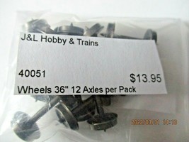 Intermountain #40051 Metal Wheels 36" Code 110 12 Axles Per Pack HO Scale image 2