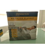 Pendleton Weighted Blanket Grand Mesa Quilted Pattern 20 Lbs Light Gray ... - $29.70