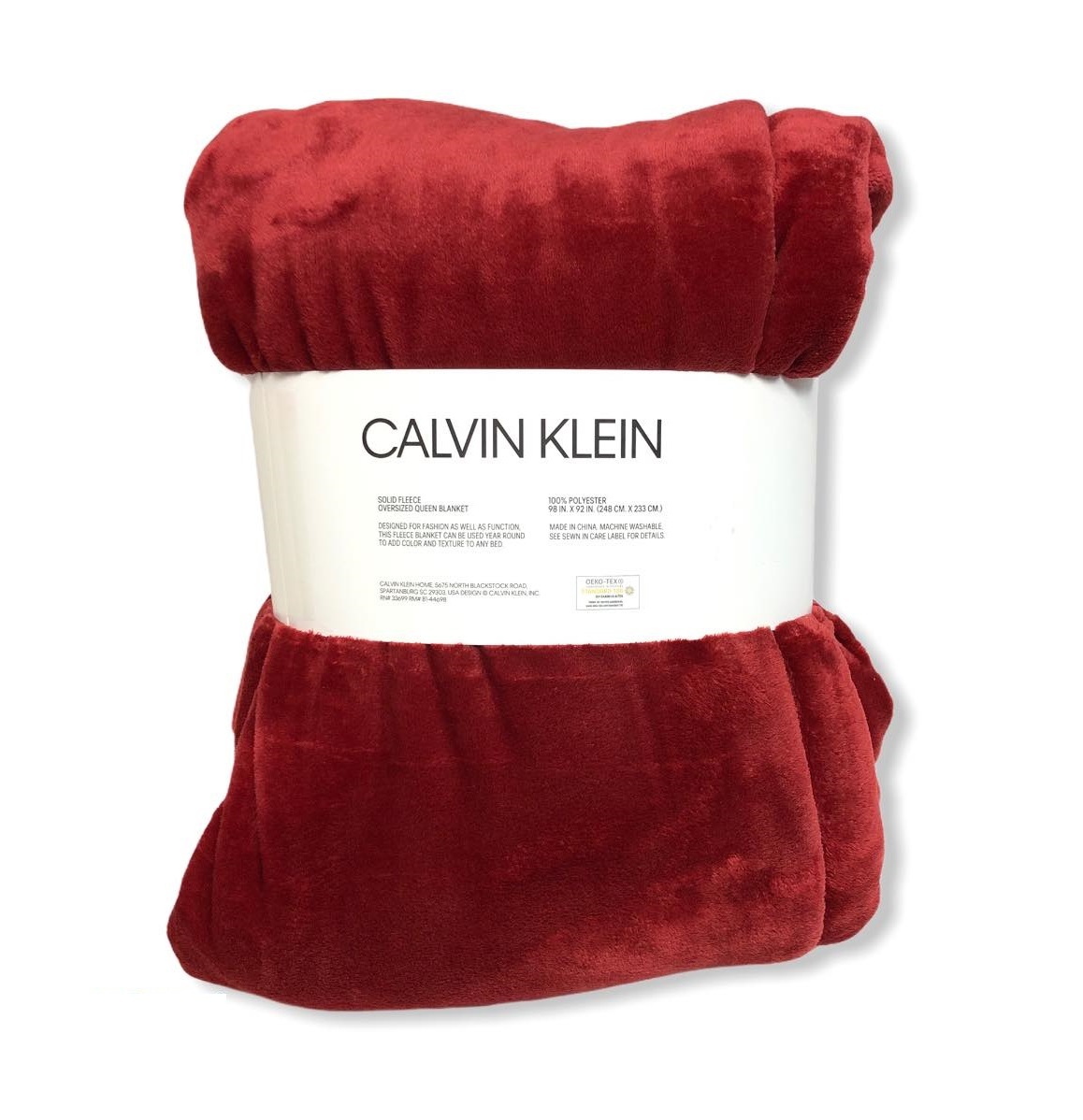 calvin klein solid fleece blanket