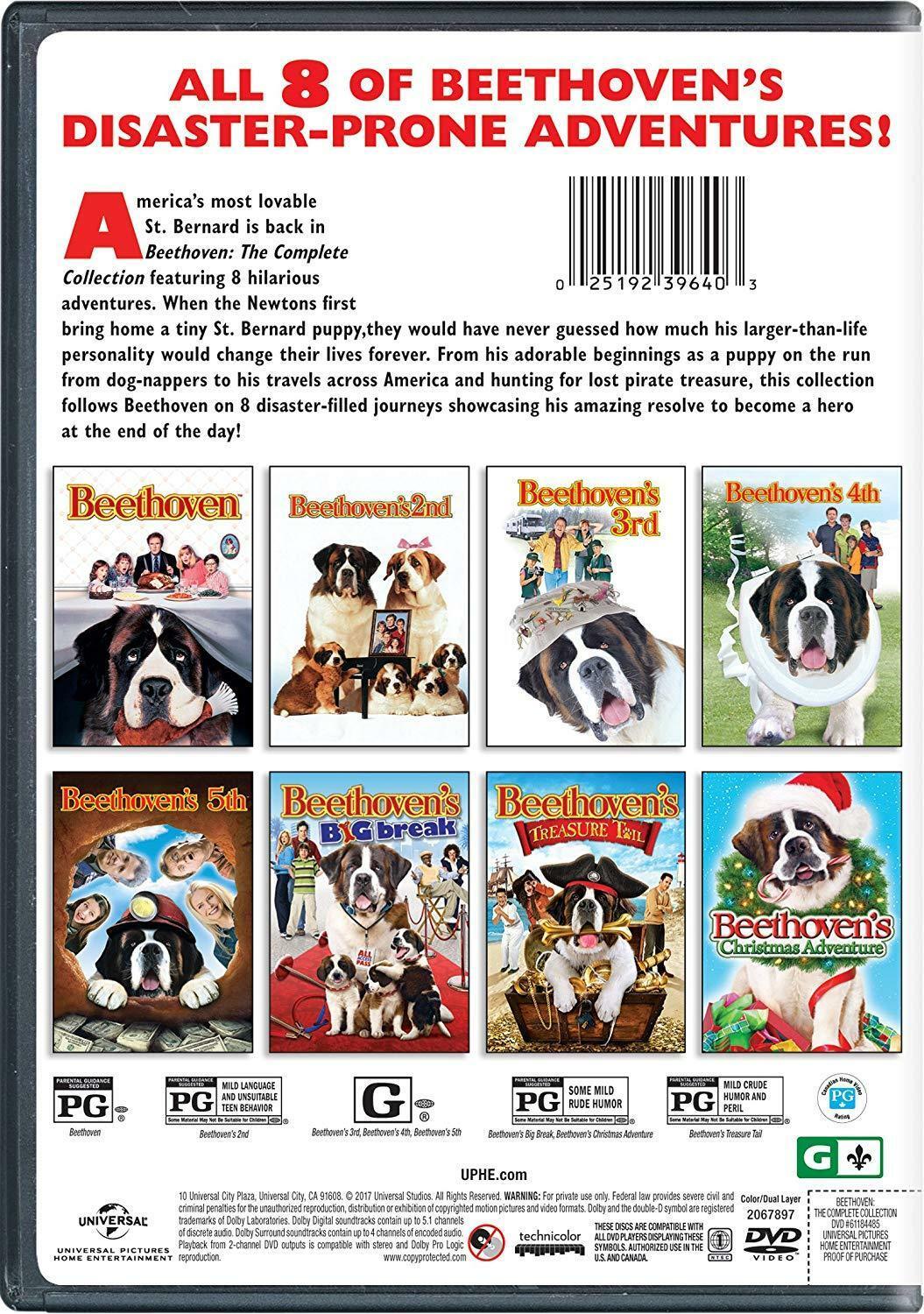 Beethoven Complete Dog Movie Series Collection 1-8 (ALL 8 FILMS) NEW ...