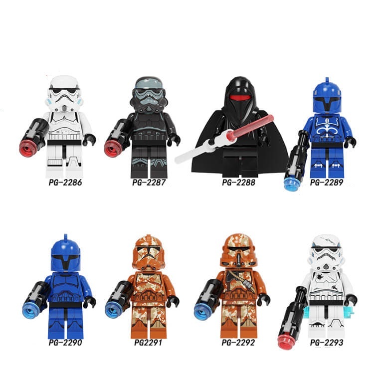 8pcs Star Wars Senate Commando Geonosis Clone Trooper Stormtrooper Minifigures