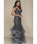 Prom Elegant V-Neck Beaded Mermaid Dress With Illusion Detail (Rose Color Only) - $275.00