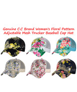 NEW! C.C Women&#39;s Floral Pattern Adjustable Mesh Trucker Baseball CC Cap Hat - $13.99