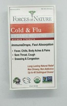 Organic Cold & Flu Maximum Strength 10 ml Forces of Nature Homeopathic Exp04.23