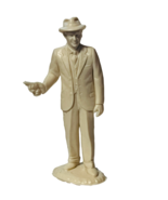 Louis Marx Untouchables Capone mob robber Toy Soldier plastic figure WHI... - $19.69