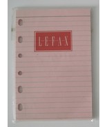 Lefax Ruled Planner Refill Pages 4 or 6 Ring 3 1/4 x 4 3/4 Pink - $5.34