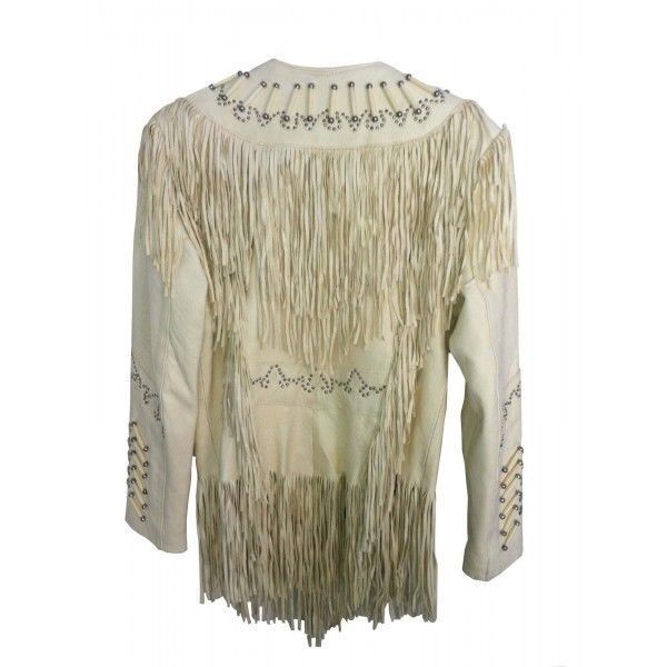 Handmade Cream Color Suede Jacket, Men Fringe Jacket, Men Western wear ...