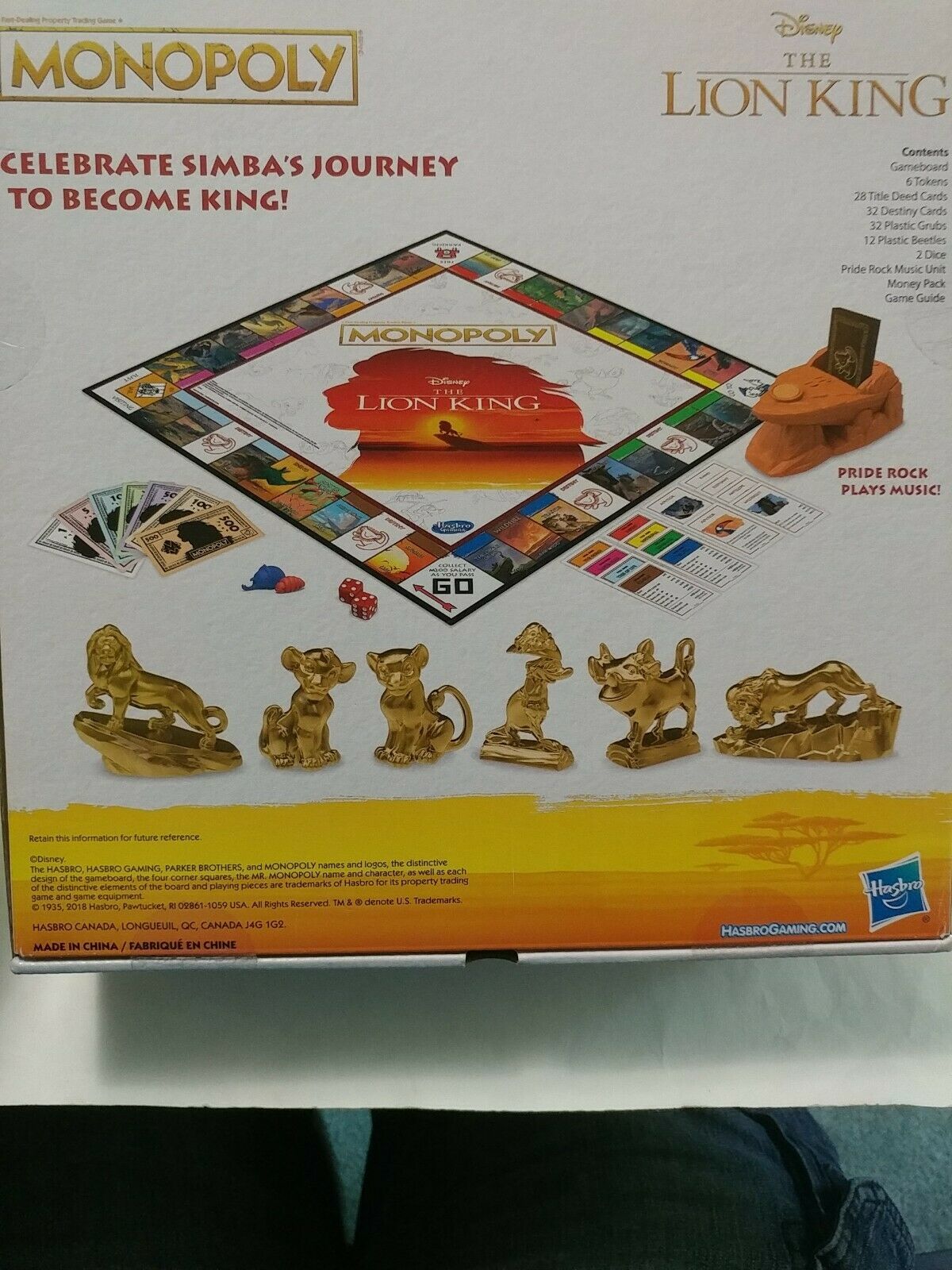 pride rock music unit MONOPOLY Lion King game piece replacement new 
