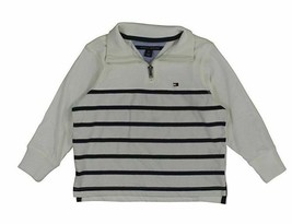 Tommy Hilfiger Boy's Quarter-Zip Striped Pullover Sweater, Essx Ivory, Size XL 2 - $31.49