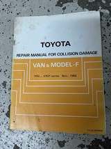 1985 1986 Toyota Furgoneta & Modelo F Reparación Manual Para Collision Daño OEM - $88.66