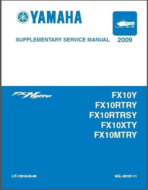 MTX RTX SE Snowmobile Service Manual CD XTX 2008-2009 Yamaha FX Nytro RTX 