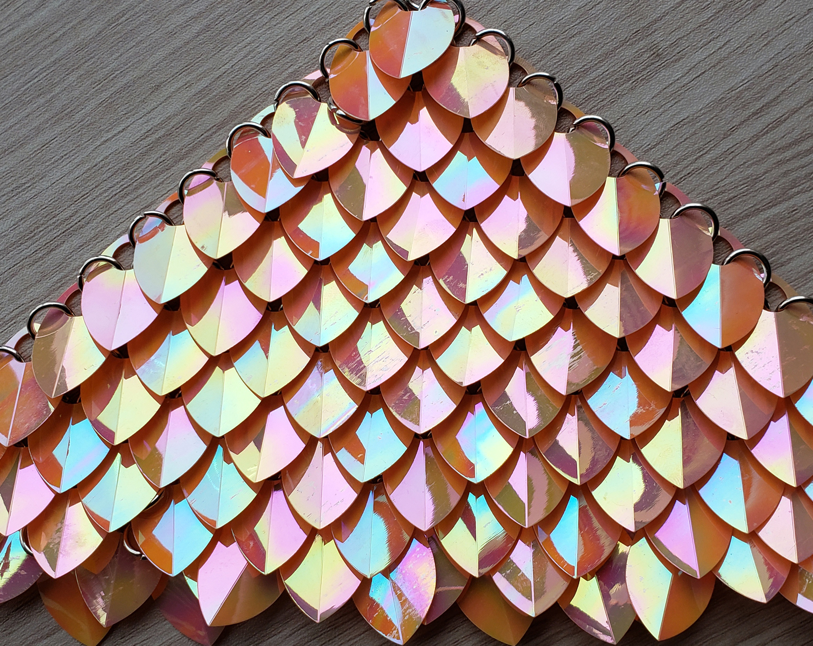 500pcs Holographic Black Iridescent Dragon Scale Mail ScaleMaille Armor ...