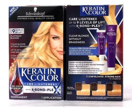 2 Boxes Schwarzkopf Keratin Color K Bond-PLE Platinum Blonde Permanent Hair Dye