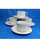 4 Oneida Casual Settings Dotty Cup &amp; Saucers Bundle of 4 - $28.42