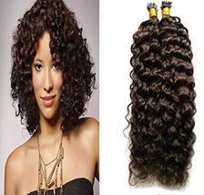 Deep Curly Brazilian Human Hair Stick I Tips Curly Remy Fusion Hair Pre bonded I - $81.18