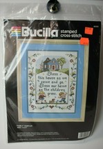 Bucilla Stamped Cross Stitch Kit Family Sampler Bless this House 11x14 4... - $14.85