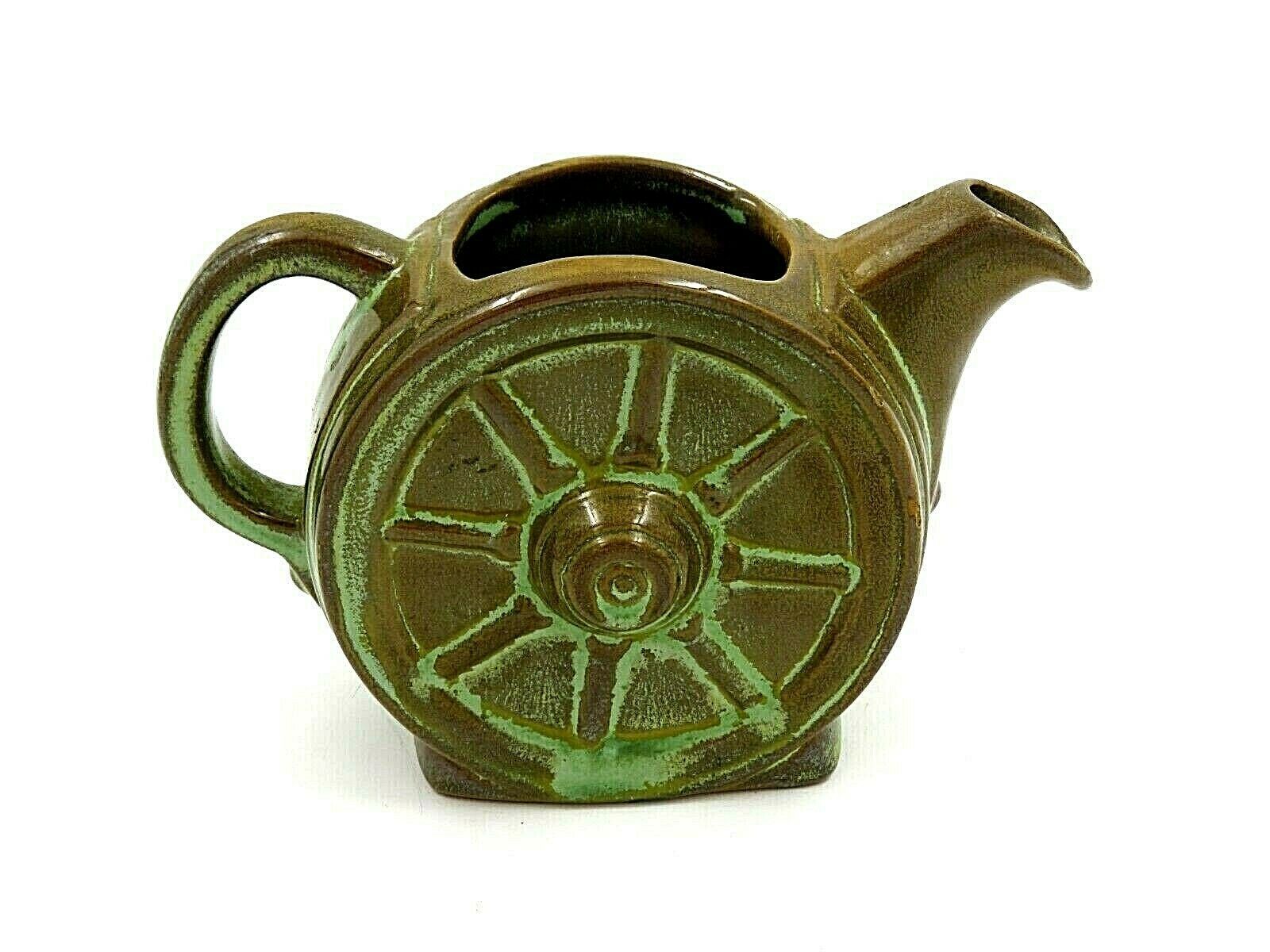 Show full-size image of Vintage Frankoma Pottery Wagon Wheel Teapot 94J - N...