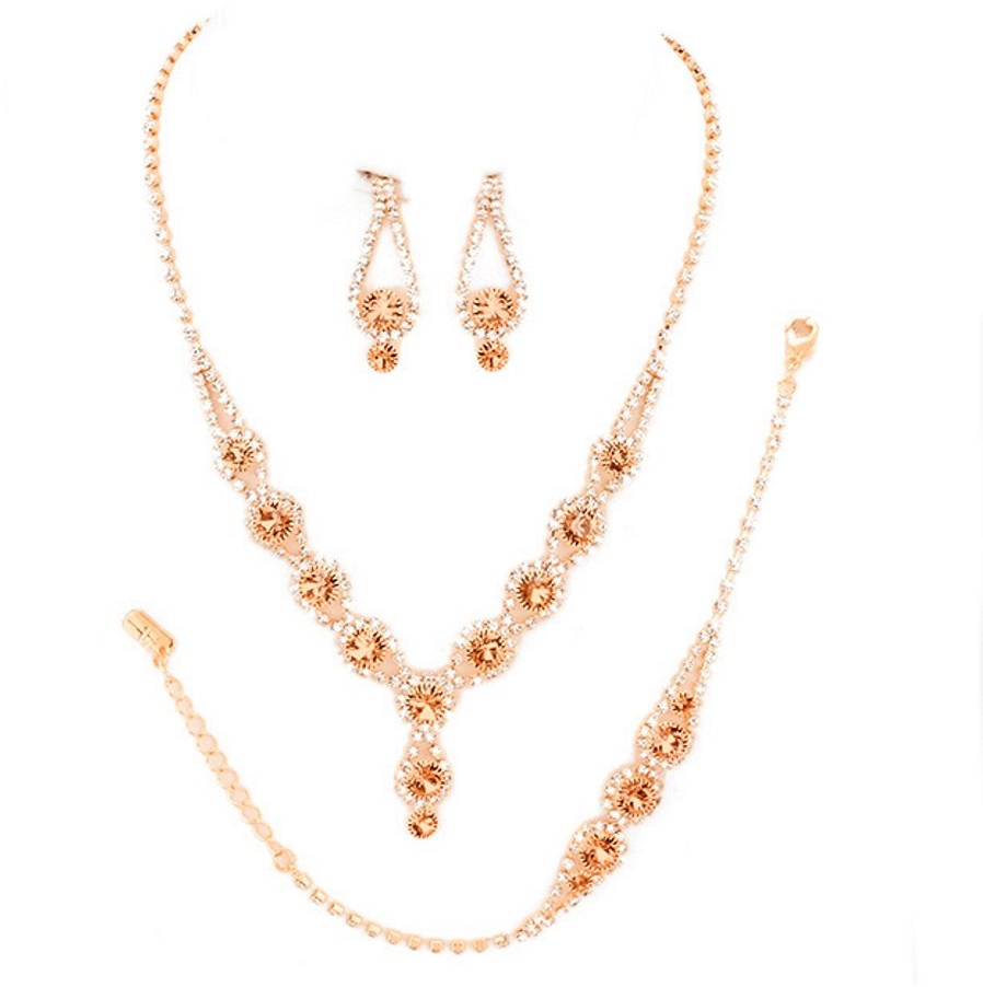 Christina Collection Affordable Wedding Jewelry Clear Bubble Rhinestone